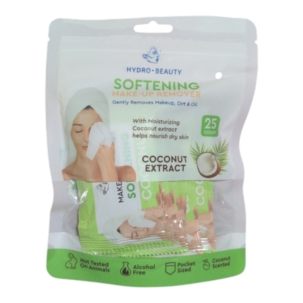 Hydro Beauty Softening Makeup Remover Wipes Coconut Extract